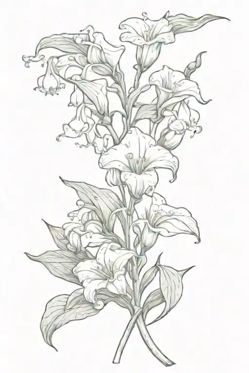 Lily Of Valley And Morning Glory Flower