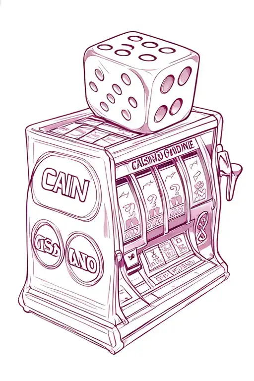 Rolling Dice And Casino Slot Machine