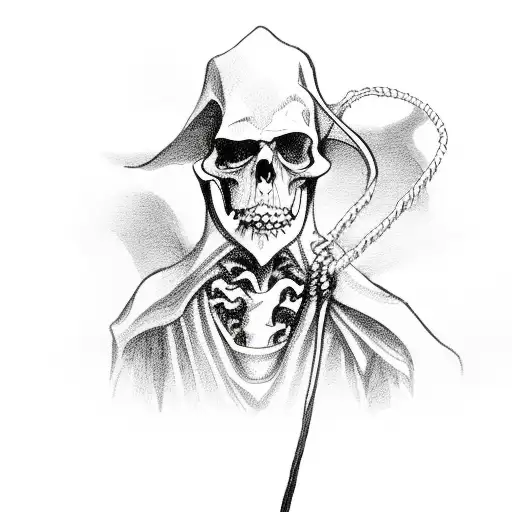 Grim Reaper Holding A Noose