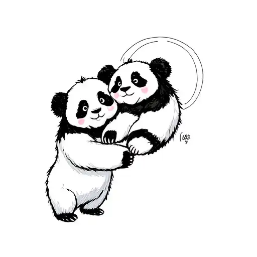 Paresseux Et Panda Holding Hands Holding Each Other