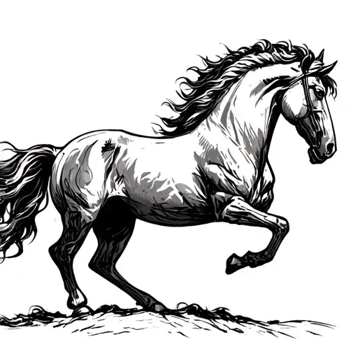 Mustang Horse Head Back High Raising Up Verticaly High Up Scared Or Angry No Clipping