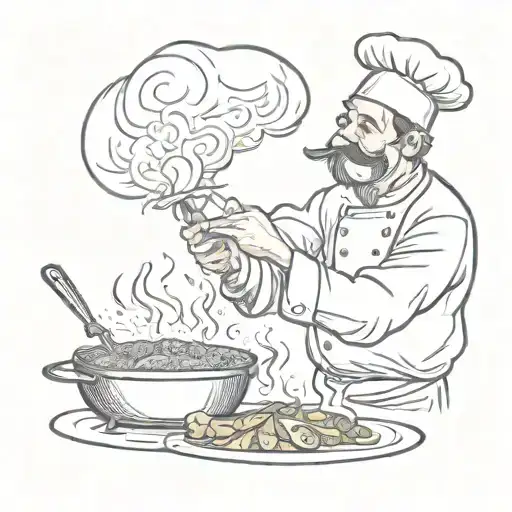 Chef Cooking Up A Storm