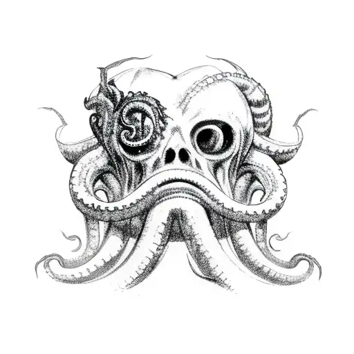 Kraken Sketch Caribbean Pirates