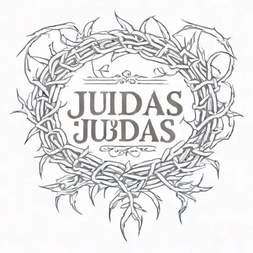 Judas Inscription In A Crown Of Thorns