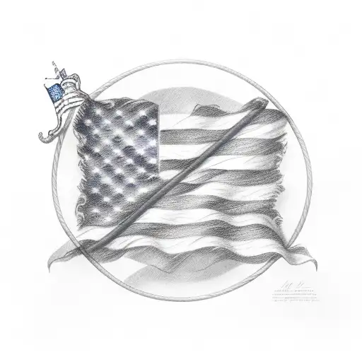 Nautical Themed American Flag