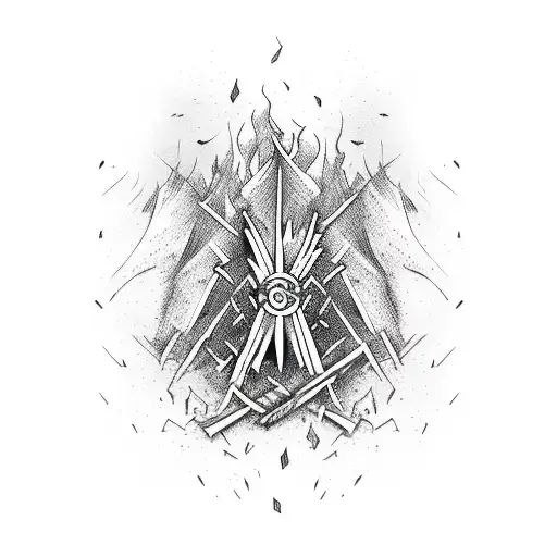 Bonfire With Intricate Dark Souls Symbols