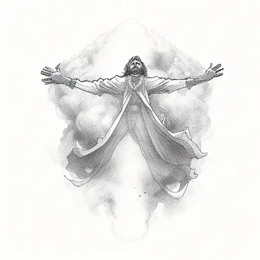 A Man Ascending To Heaven After Yeats Of Pain