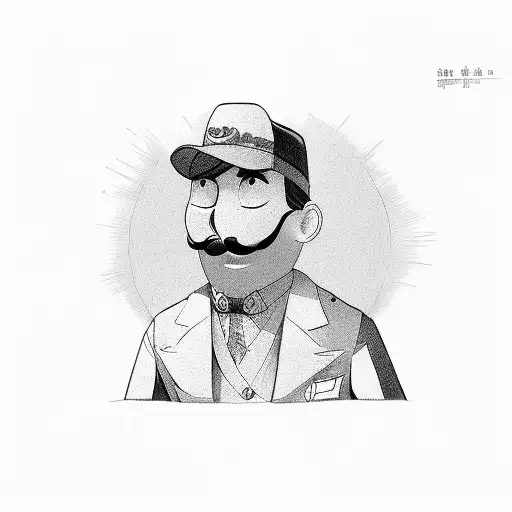 Word 'Gee' With Moustache