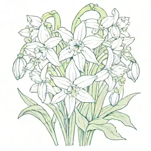 Snowdrop And Daffodil Birth Flower Bouquet