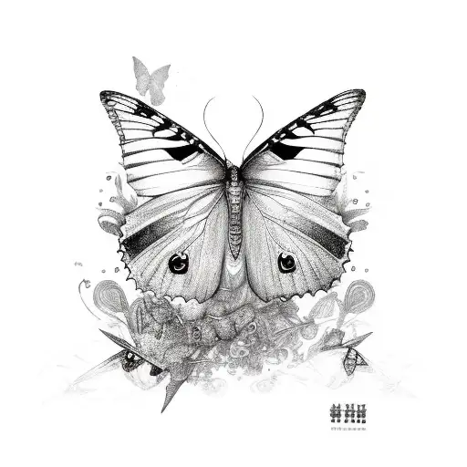 Word Manaki With Butterflys Around It