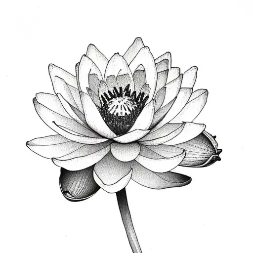 Water Lilly And Poppy