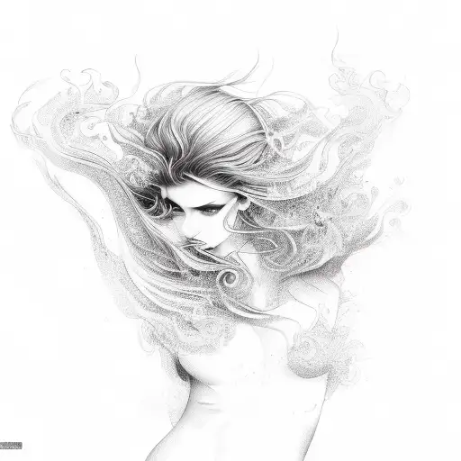 A Stunningly Beautiful Woman With A Hair Of Fire