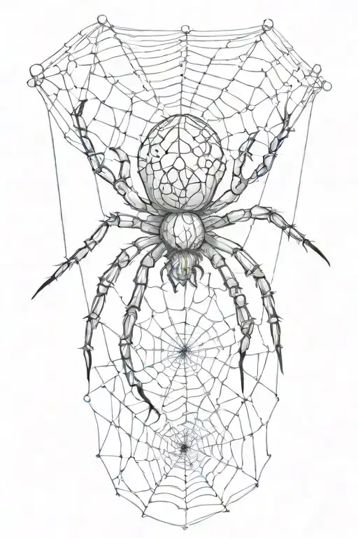 Orb Weaver Spider And Web