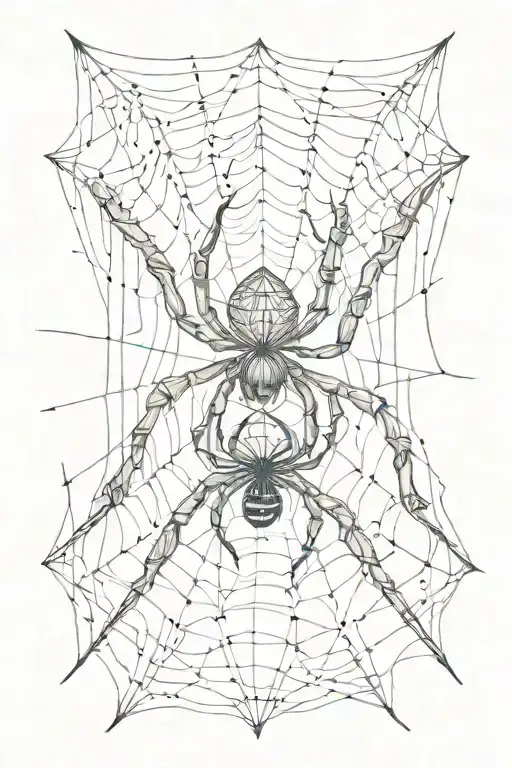 Spider Weaving A Web