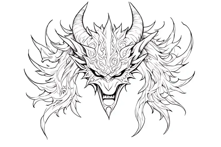 Oni Demon Mask And Hania