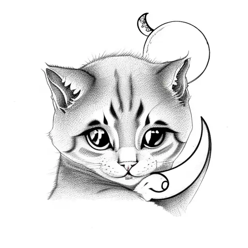 Gothic Baby Kitty With Moon