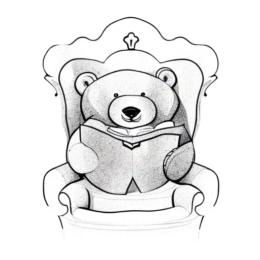 Friendly Bear Sitting In An Armchair
