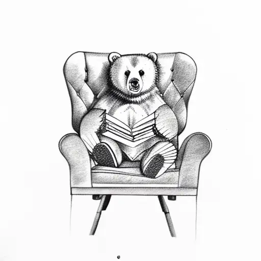 Realistic Bear Sitting In An Armchair