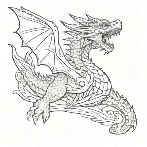 Yakuza Style Little Dragon Flying