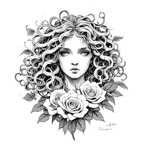 Medusa And Roses