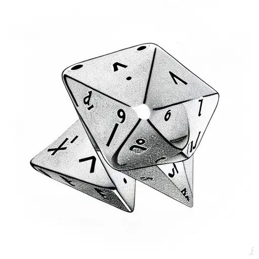 A 7 Pc Dice Set Shooting Through Space