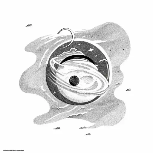 Astronaut Dunking Planet To A Black Hole