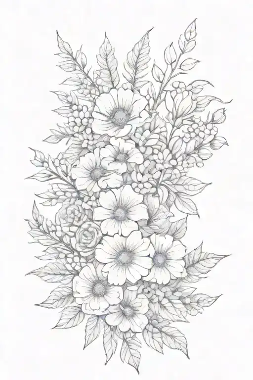 Birth Month Flowe Bouquet Made