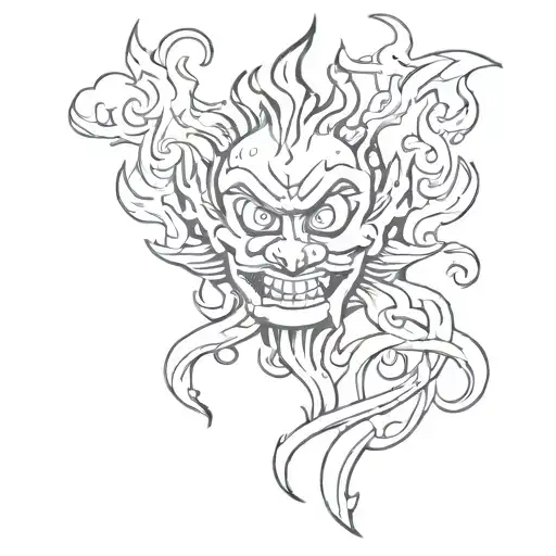 A Want A Flame That Has A Cartoon Face