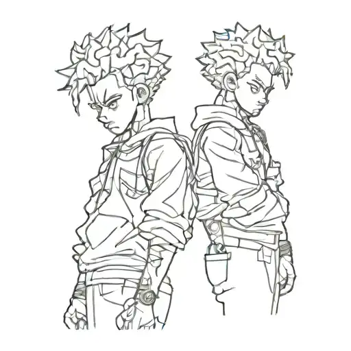 Abstract Boondocks Character Slouching