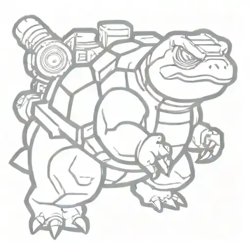 Pokemon Blastoise Shooting Water Cannon