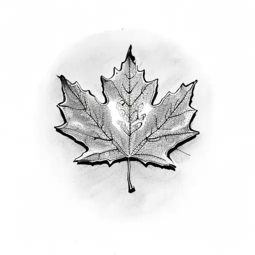 Maple Leaf With A Kangaroo