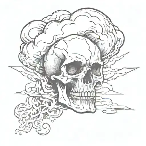 Skull And Thunder Cloud