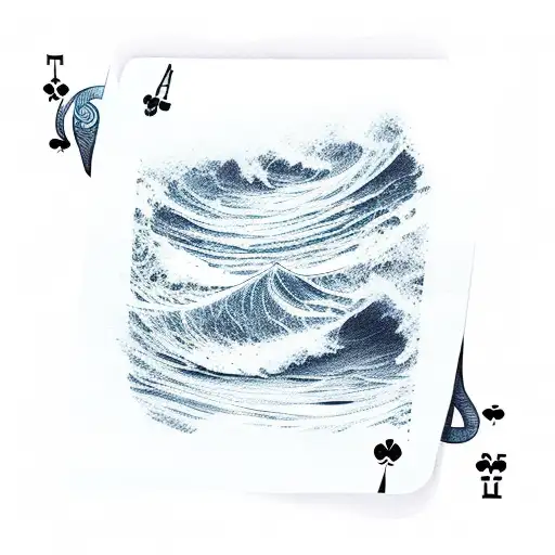 Ocean Wave Inside A Poker Card
