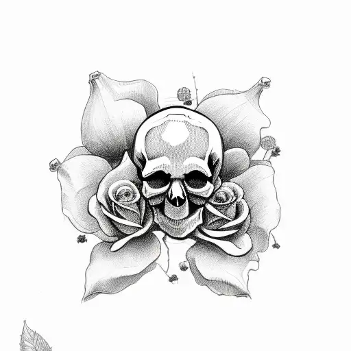 Skull And Roses And Rosaries