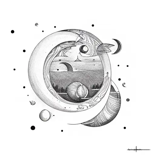 Egg And Crescent Moon