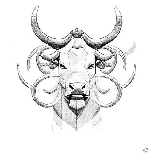 A Sketch-style With A Taurus Bull And How The Taurus Field Is Infinite