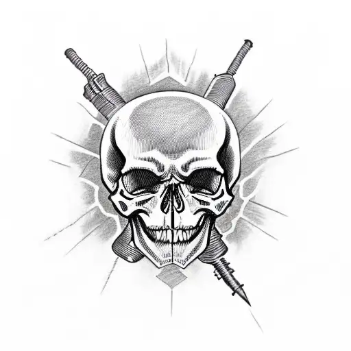 A Skull With Crossed Welding Torches And The Phrase 'Death Before Dishonor'
