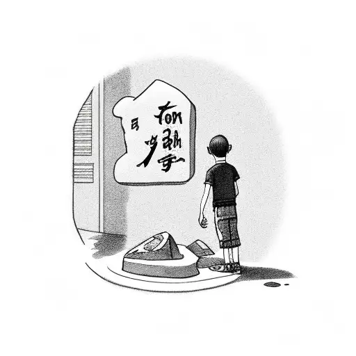 Son Saying Goodbye To Father At His Stone For The Final Time