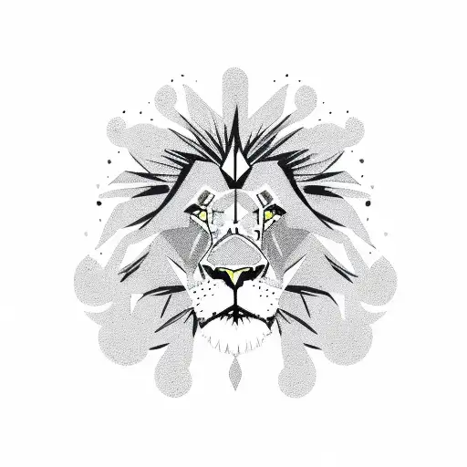 Lion Above Cloud Single Line