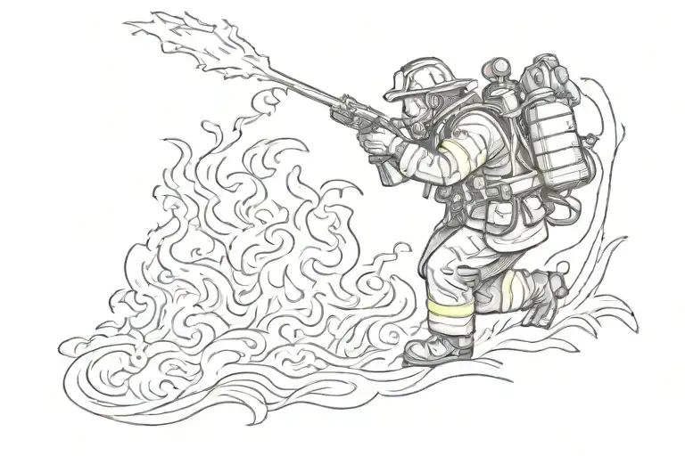 Fireman On Fire
