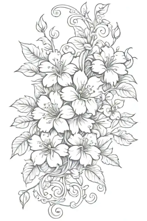 Vine Design Featuring Flowers