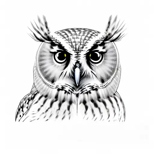 Head Of An Owl With Eyes Like Libra