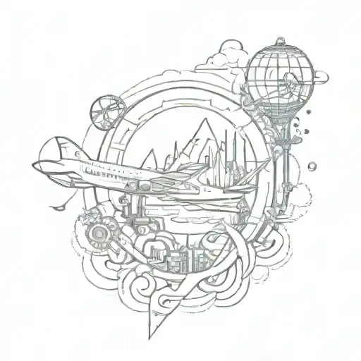 Travel Mind Moderation Themed Tattoo Featuring