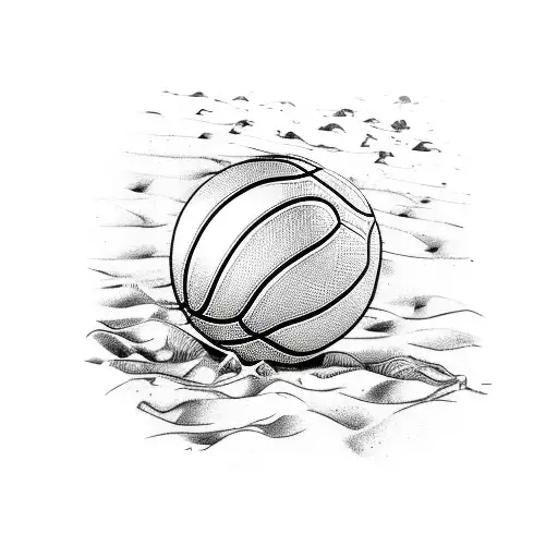 Basketball Hoop On A Sandy Beach