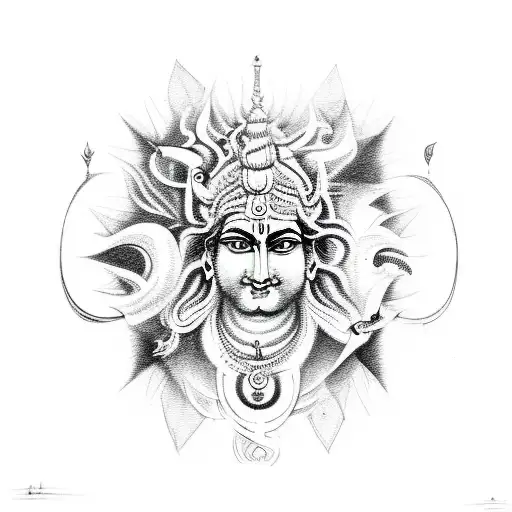 Abstract Representation Of Shiva's Dance Of Creation And Destruction