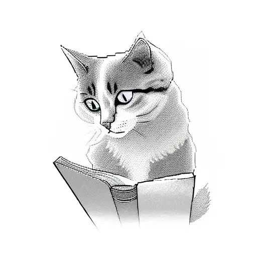 A Pixel Art Representation Of A Cat Reading A Book In A Retro Video Game Style
