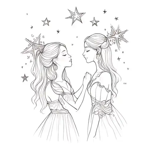 Mother And Daughter Stars