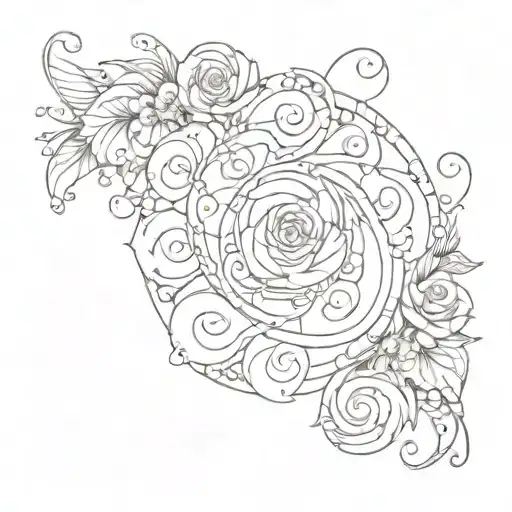 Floral Spiral Pattern