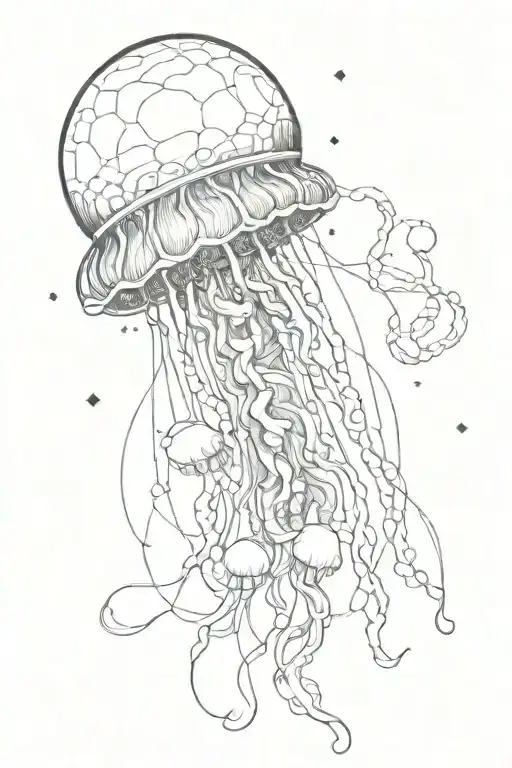 Jellyfish With A Galaxy In Its Bulb