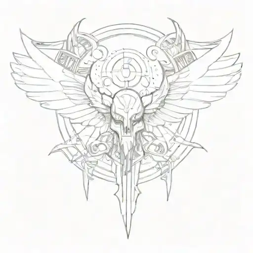 The Word Otis And 02-09-85 To 05-03-24 With Wings And Lighting Bolts